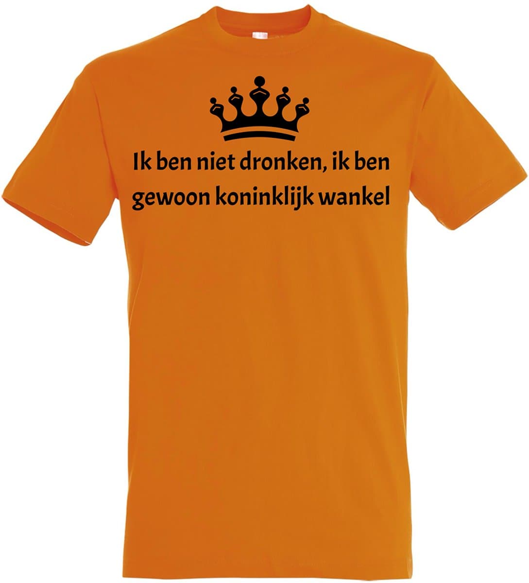 Ik ben niet dronken, ik ben gewoon koninklijk wankel T-shirt - Oranje - Oranje T-shirt - Koningsdag - Koningsdag Outfit - Koningsdag Kleding - Heren - Dames - Unisex - Oranje Kleding - Maat XXL: 👕 Waarom dit shirt zo’n hype krijgt