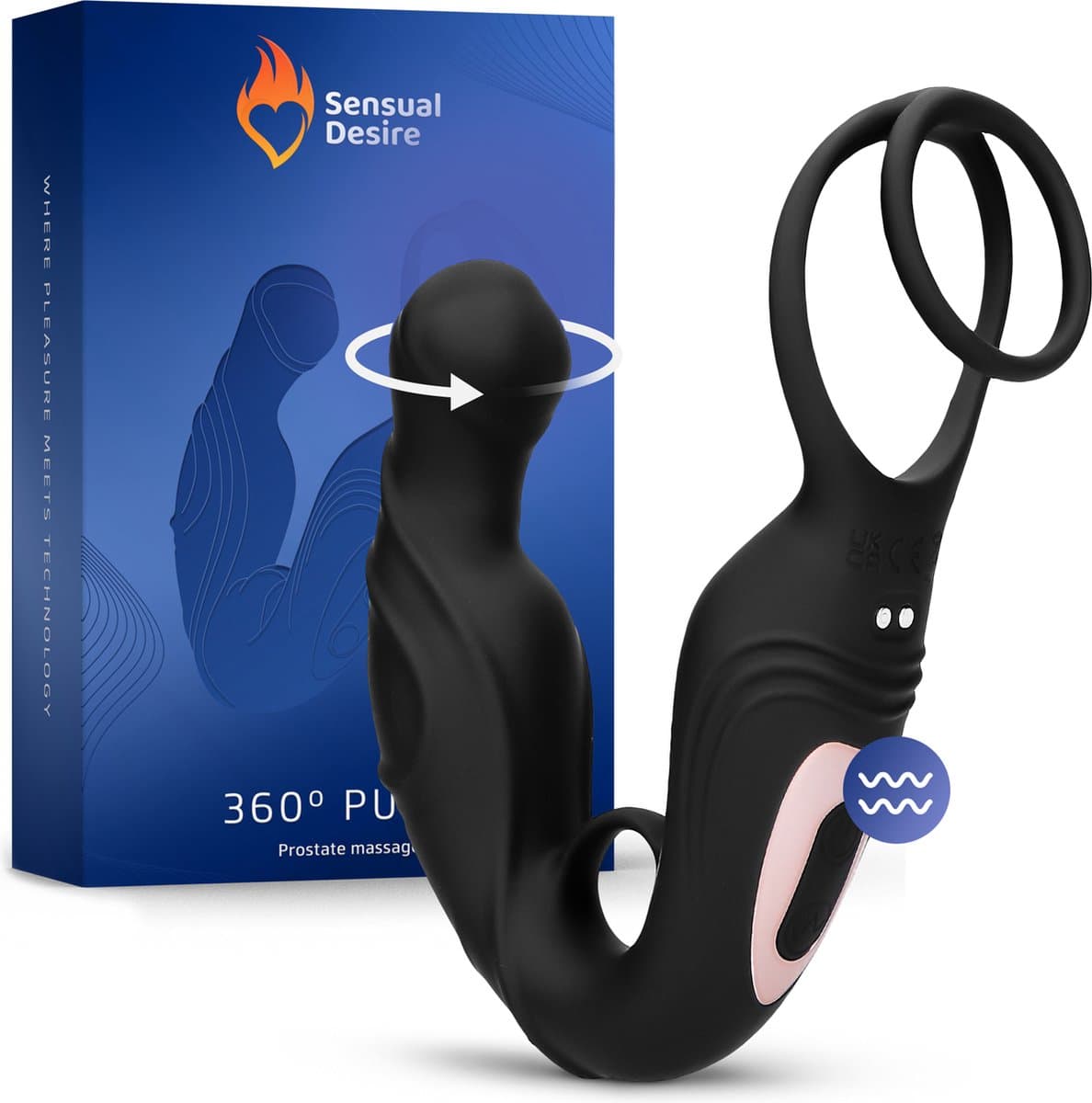 Sensual Desire® 360º Pulse – Prostaat Stimulator met Cockringen – 9 Roteer & Vibratiestanden – Prostaat Vibrator voor Mannen - Sex Toys voor Koppels – Anale speeltjes – Inclusief Erotische Luisterverhalen (EAN: 8721082888042): 🎯 Waarom het hier om...