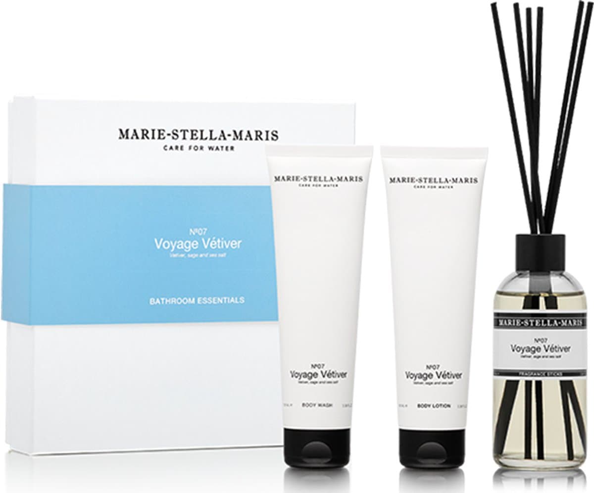 Marie-Stella-Maris No.7 Voyage Vetiver Bathroom Essentials | 100 ml + 100 ml + 100 ml | Set 3st (EAN: 8720701167384): Wat zit er eigenlijk in het pakket