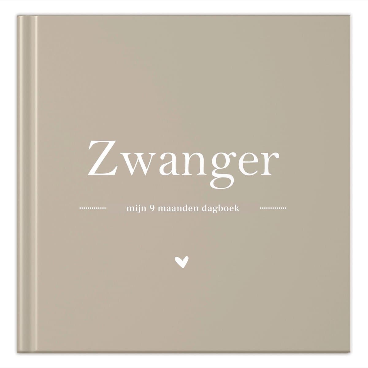 Fyllbooks - Mijn negen maanden Dagboek - Zwangerschapsboek, Babyboek - 9 maanden Invulboek Zwangerschap - Taupe (EAN: 9789083516295)