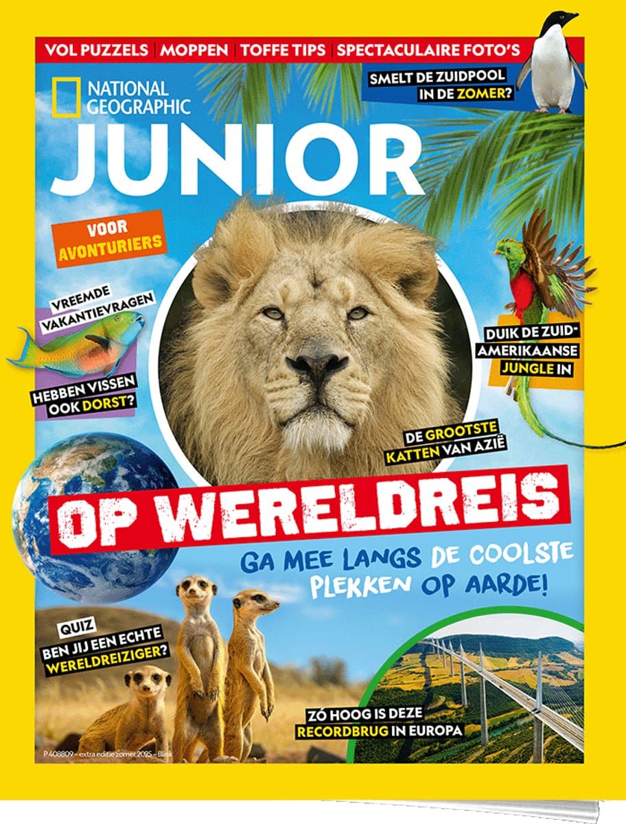 National Geographic Junior - Op Wereldreis - Vakantieboek 2025 voor kinderen (EAN: 8720726437554): Een prachtige jouw vakantieboek met National Geographic Junior – echt een schitterend idee!