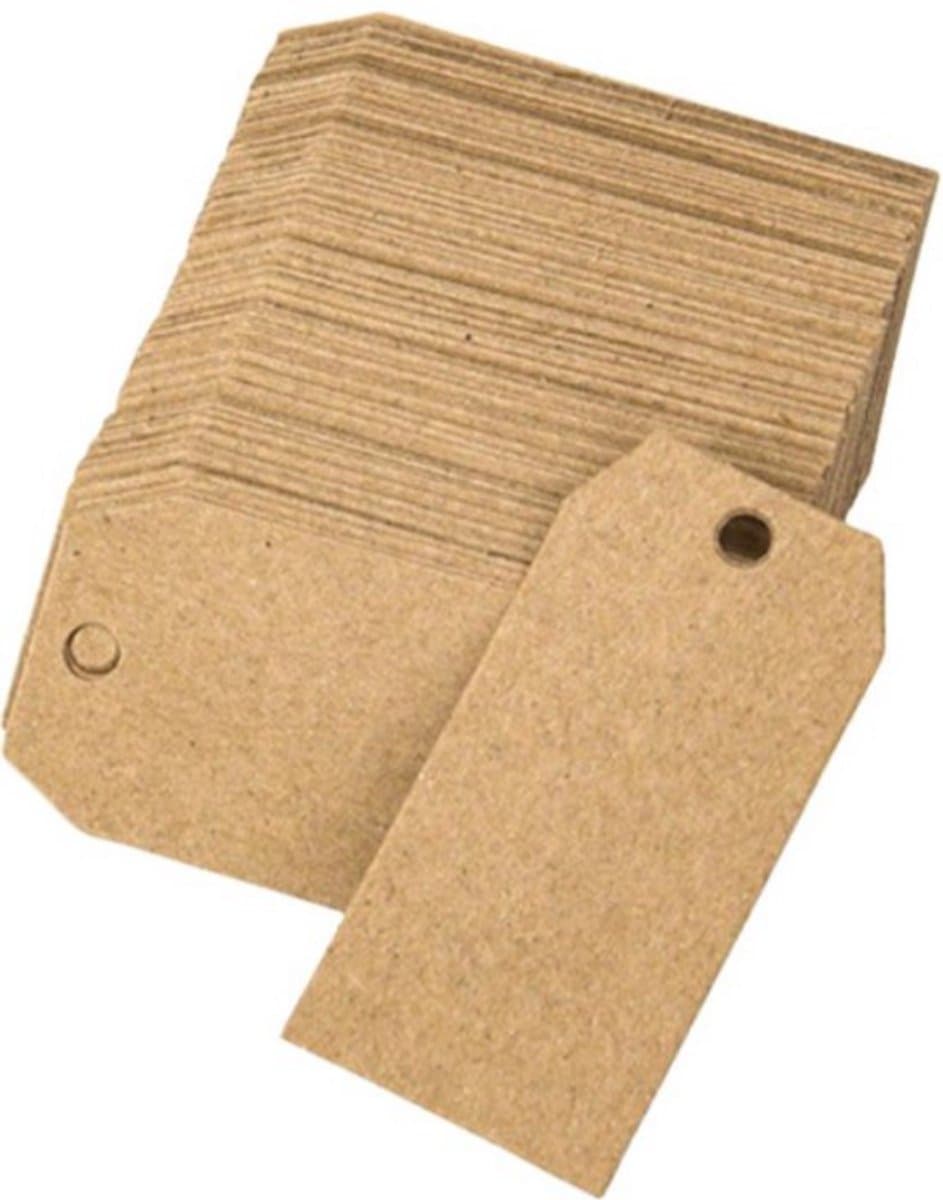Kartonnen Manilla Labels - 35 x 70 mm -  1000 stuks (EAN: 8716058569070)