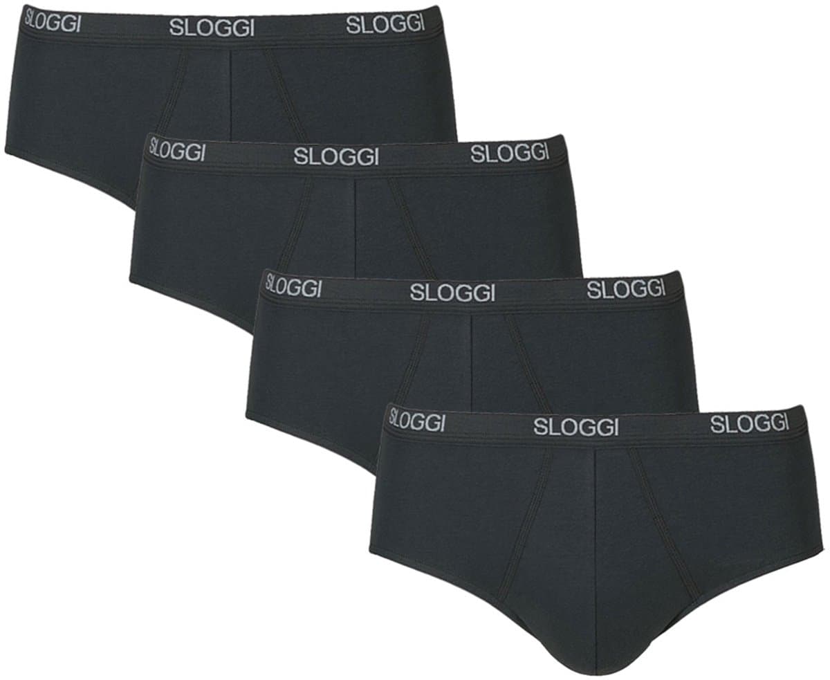 Sloggi 4-pak Basic Midi heren slips - Multipack - Voordeelverpakking - Aanbieding - XL - Zwart (EAN: 8716662690450)