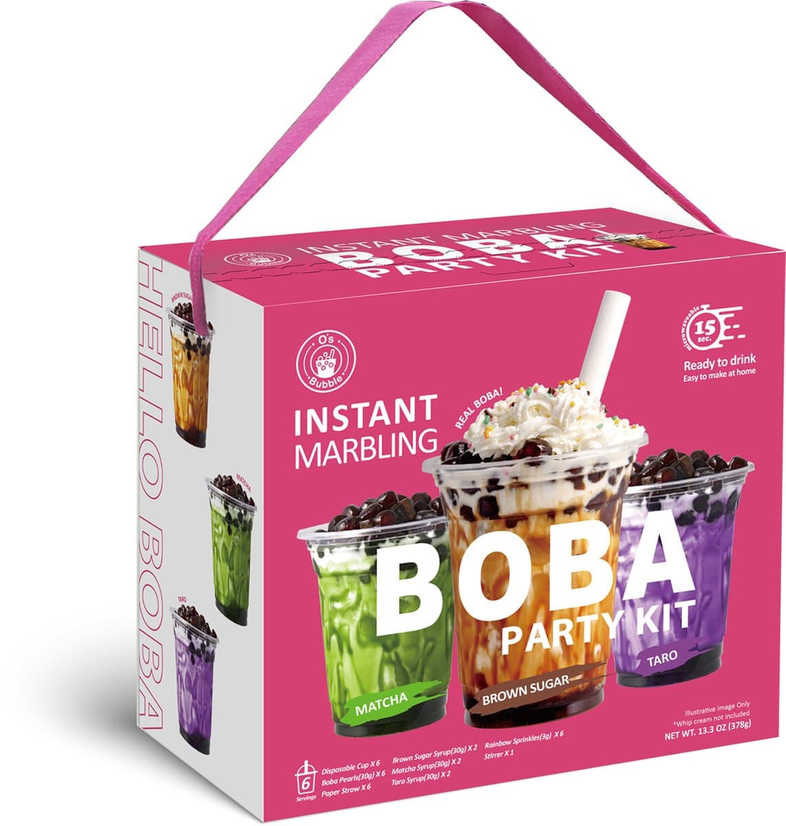 Bubble Tea Starters Kit - Maak nu uw eigen Bubble Tea - 6 bereidingen verschillende smaken! De Thee Sensatie van 2025 en het perfecte cadeau! Bekijk de Video (EAN: 8720589373402)