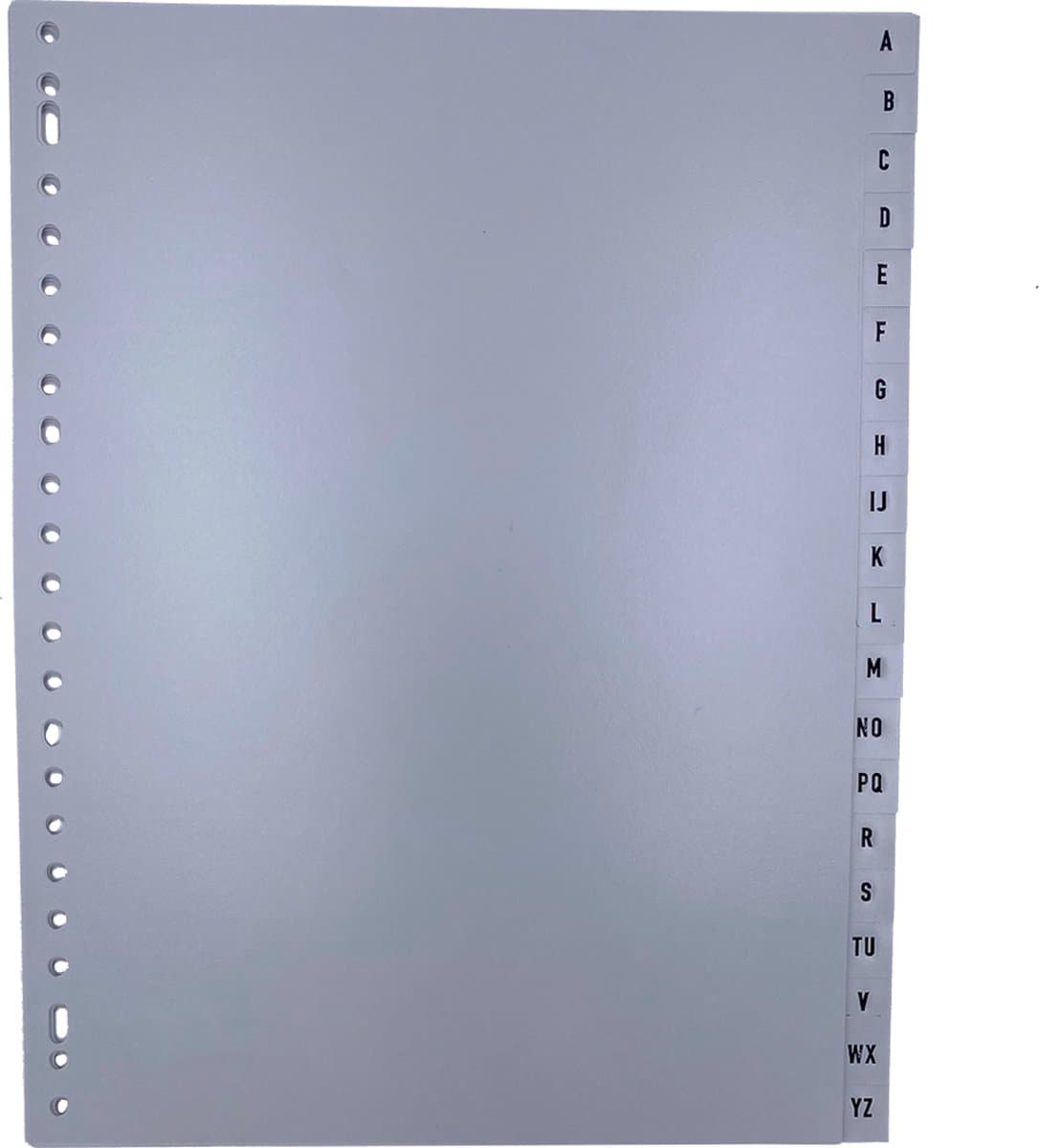 DULA Tabbladen plastic A tot Z - A4 - Grijs - Alfabet - 23 gaten - PP (EAN: 8720847681850)