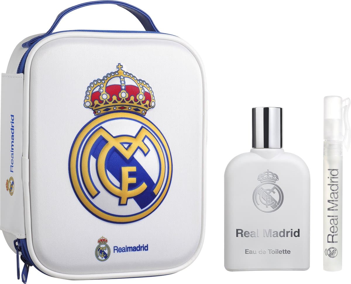Real Madrid Geschenkset - Eau de Toilette 100 ml & Parfumpen - Met Toilettas (EAN: 8411114085463)