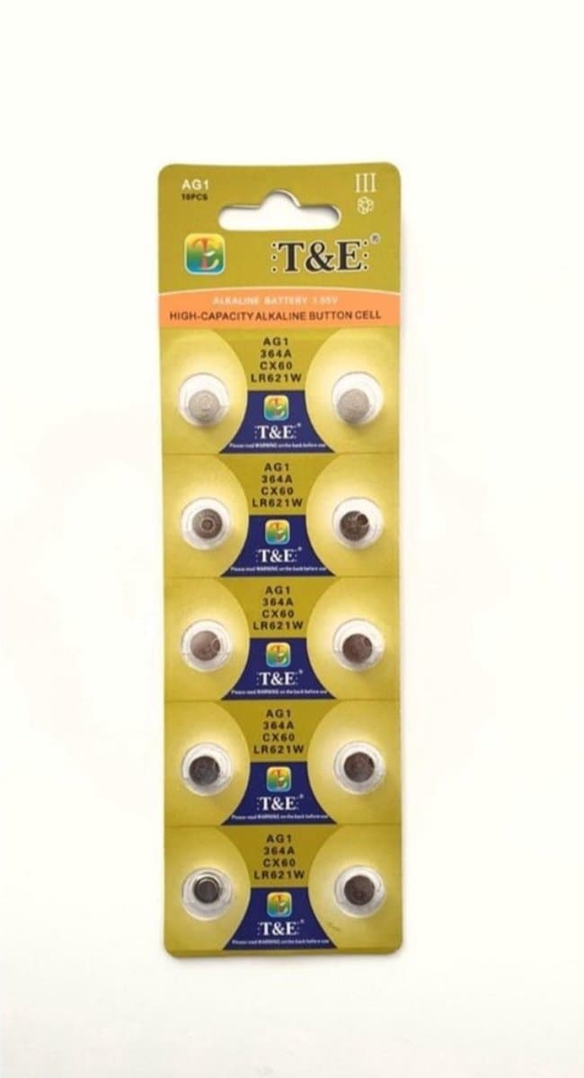 LR621, 364, SR621, SR621SW, AG1, LR621 Alkaline Horloge Knoopcel Batterij 1,55Volt (EAN: 6970905251019)