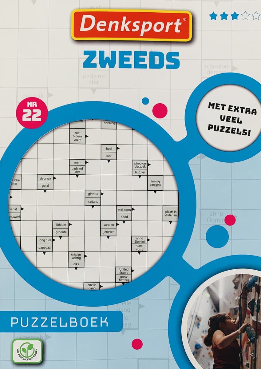 Denksport Zweeds puzzelboek - nummer 22 - 192 puzzels - Zweedse puzzels - 3 Sterren (EAN: 8710835817651)
