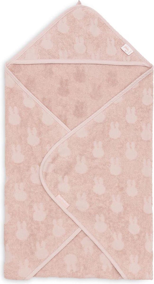 Jollein x Nijntje - Badcape Badstof 75x75cm - Baby Handdoek met Badcape, Omslagdoek, Badponcho Miffy Jacquard - Wild Rose (EAN: 8717329378704)