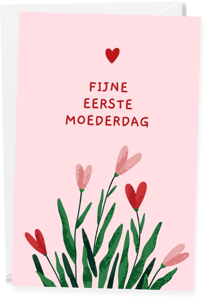 Eerste Moederdag Wenskaart – Felicitatiekaart nieuwe mama / eerste keer moeder - Ansichtkaart - (10x15 cm incl. envelop) (EAN: 8785362712380)