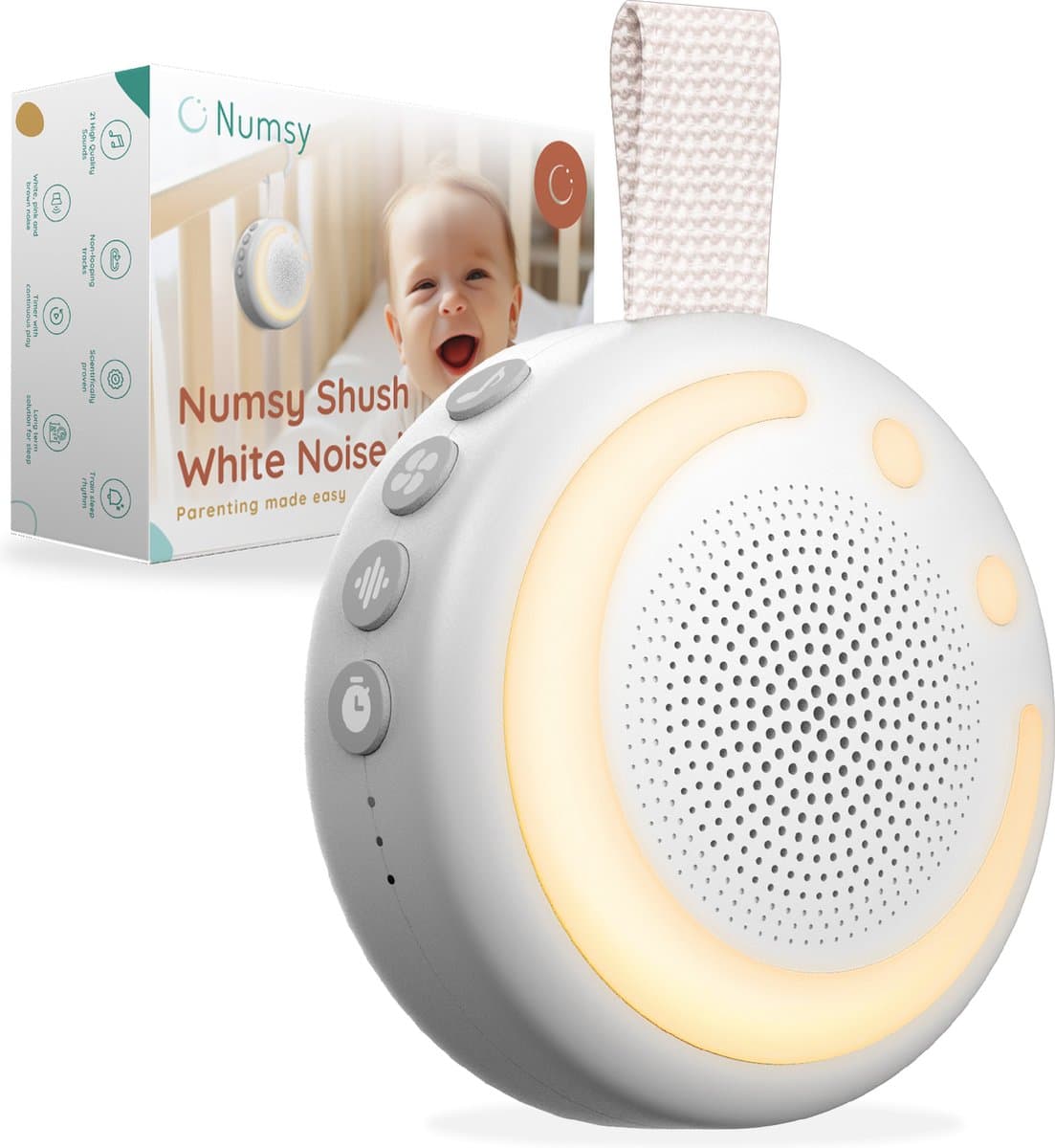 Numsy Shush White Noise Machine Baby 2025 - Witte Ruis Apparaat (EAN: 8719992795413)