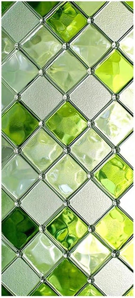 Raamfolie - Raam film - Decoratieve raamfolie - Statische raamstickers - Glas in Lood Raamfolie - Statische glasfolie - Zelfklevende Raamfolie - Statische klevende verduisterende glasfolie - Anti Inkijk Raamfolie - Privacy Folie Raam - 45*100cm (E...