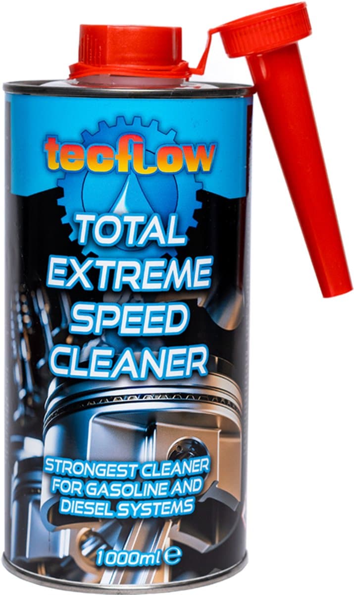 Tecflow Total Extreme Speed Cleaner - De krachtigste alles-in-1 Brandstofsysteem reiniger - Motor Reiniger - Verlaagt Emissie + Verbruik - Roetfilter - Injector Reiniger - Benzine + Diesel additief - 1000 ml (EAN: 8714237001625): Waarom ik dit pro...