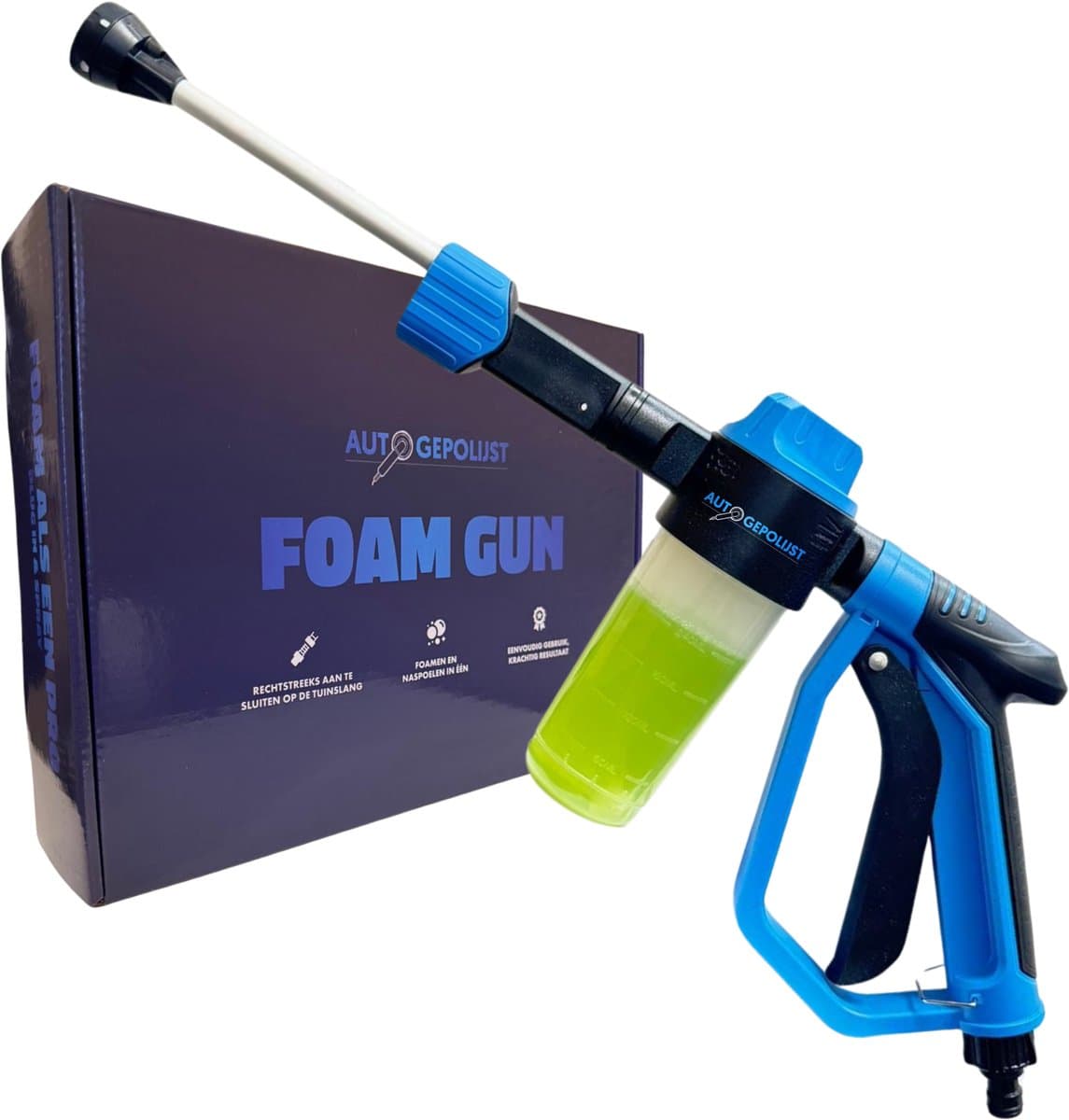 Auto Gepolijst Foam Gun – Foam Cannon Voor Tuinslang – Schuimpistool – Snow Foam Cannon – Schuimsproeier – Schuimkanon – Foam Sprayer – Auto Wassen (EAN: 8721249398261): Wat is die foam gun eigenlijk