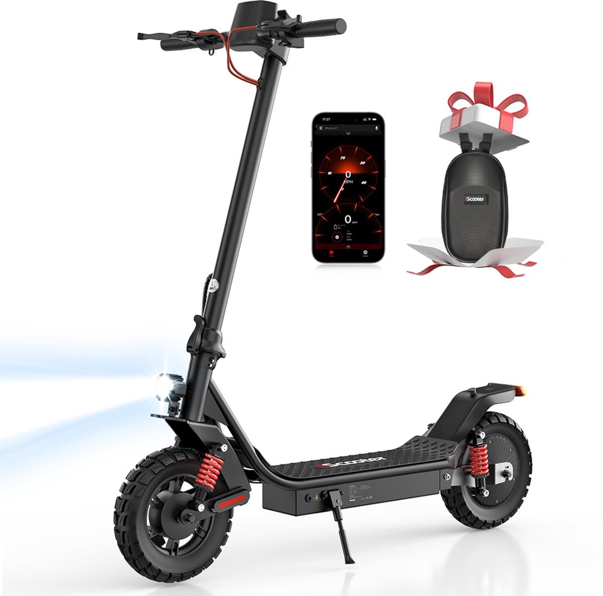 iScooter i10 Pro Elektrische Step Volwassenen - 60km Bereik - 800W - Opvouwbaar - APP (EAN: 9328426192354)
