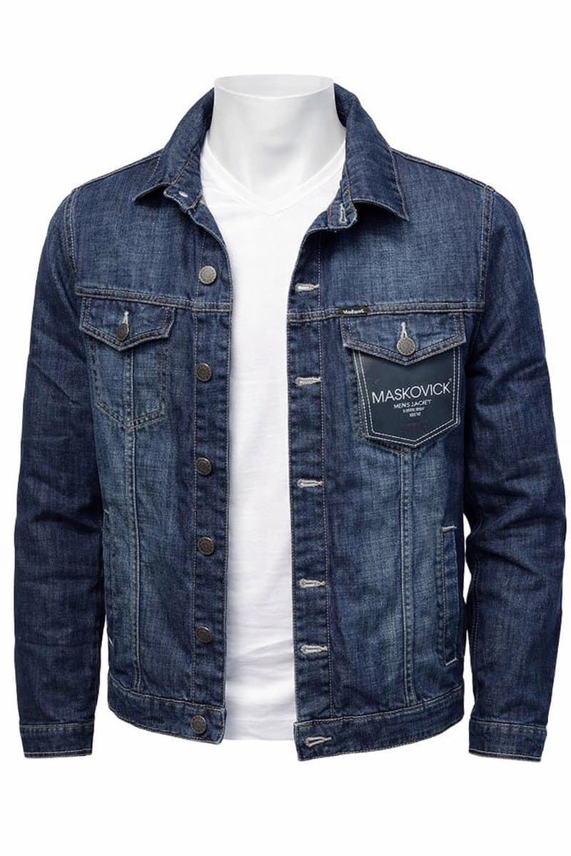 MASKOVICK Heren Spijkerjack – Denim Jack – Dark Used – XL – Casual Jeans Jacket (EAN: 8799186576943)