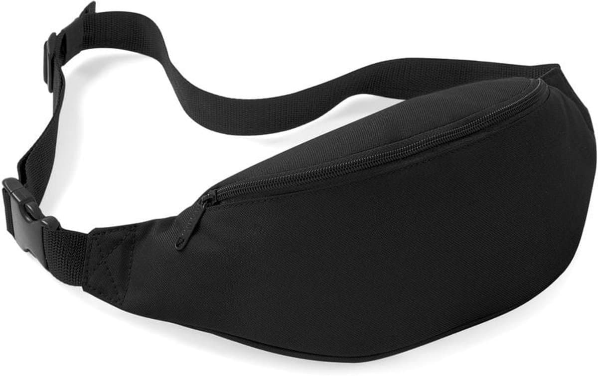 Heuptas - Buideltas - Fanny pack - Festivaltasje - Reistasje - 35 cm - 2,5 L - Belt bag - Verstelbaar - Lichtgewicht - Zwart - Wandeltasje / Hike tas - Feesttasje - Jonyx (EAN: 8721438715404)