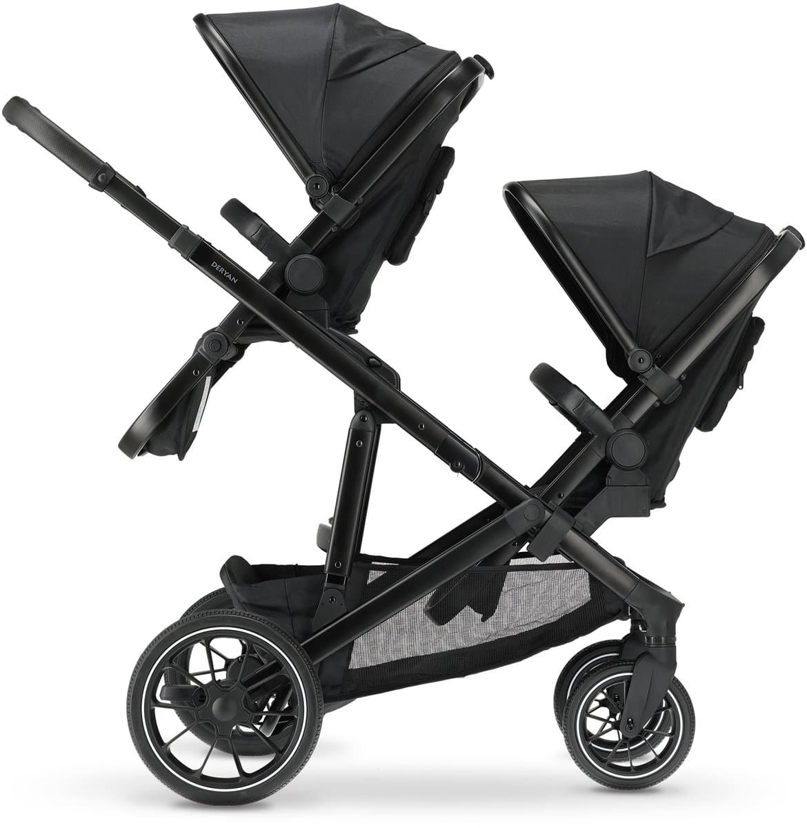 Deryan Evy V2 Duo Kinderwagen - Uitbreidbaar - Extra zitje - Zwart (EAN: 8720618620880)