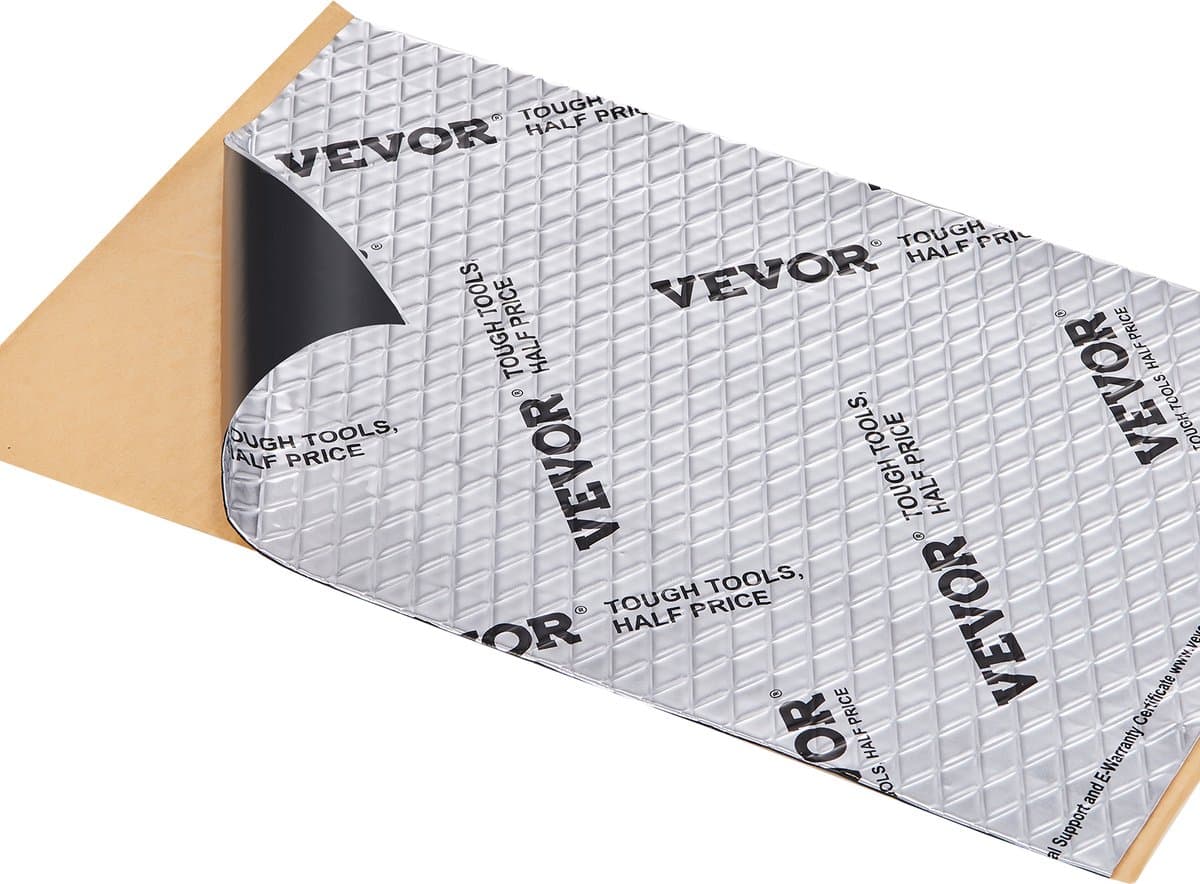 VEVOR Set Van 47 Auto-Isolatiematten 4,8m² Ontdreuningsmat 248,9x398,8mm Voertuigisolatie 50mil (1,3mm) Dikte Aluminiumfolie Geluidsisolatiemat Hittebestendige Geluidsbescherming Akoestische Isolatie Geluidsisolatie (EAN: 0197988267966): Wat heb i...