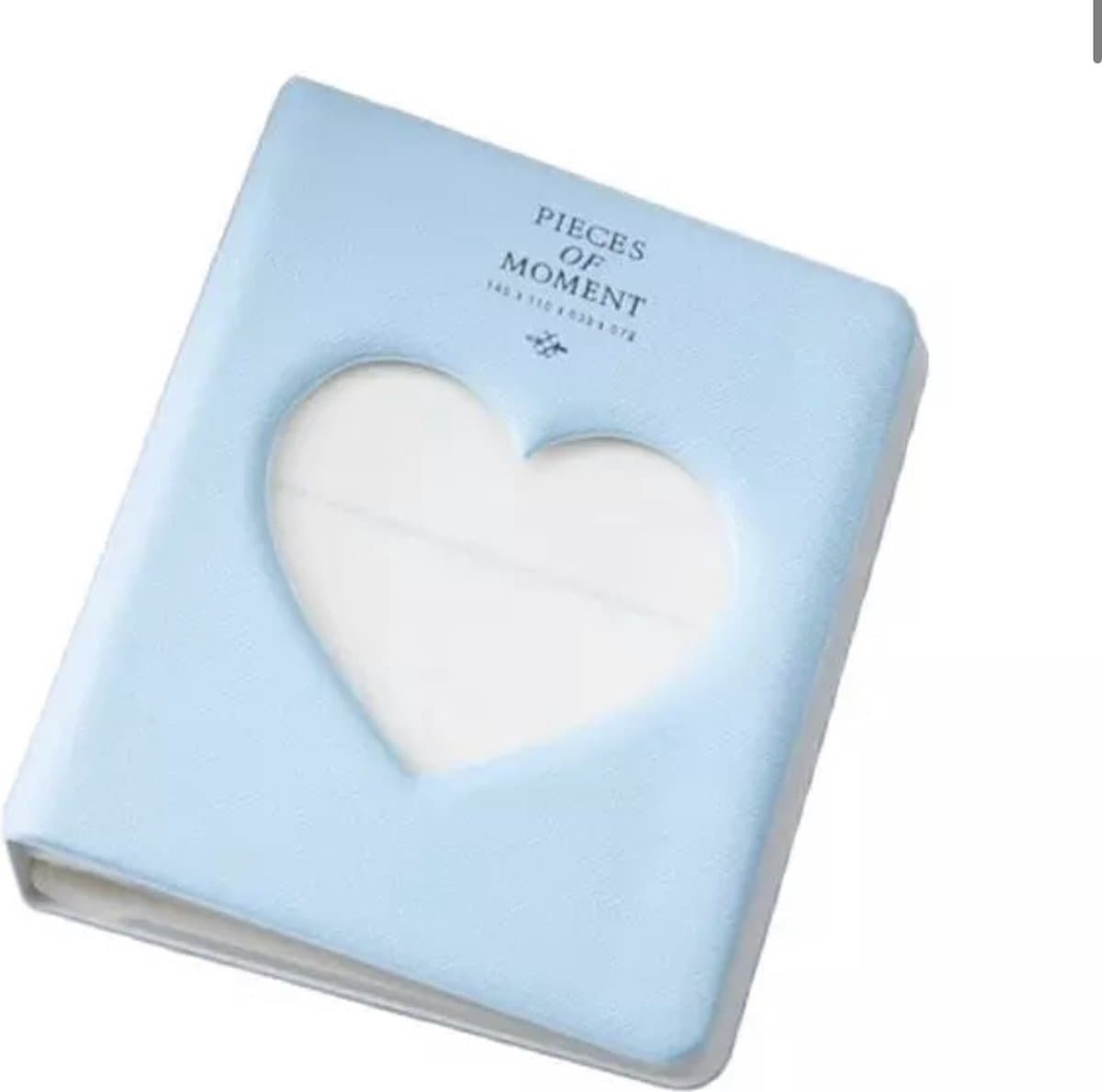 Mini Fotoalbum Hartje - 64-vaks Fotoalbum - Fotoboek Foto - Musthave - Mini album - Memories - Blauw | Geschikt voor (o.a.):  Instax Mini 7s / 8 / 9 / 11 / 25 / 90 / Link / SP-2 | Fotoboek Foto |Musthave | instax foto's | mini album | (EAN: 872063...