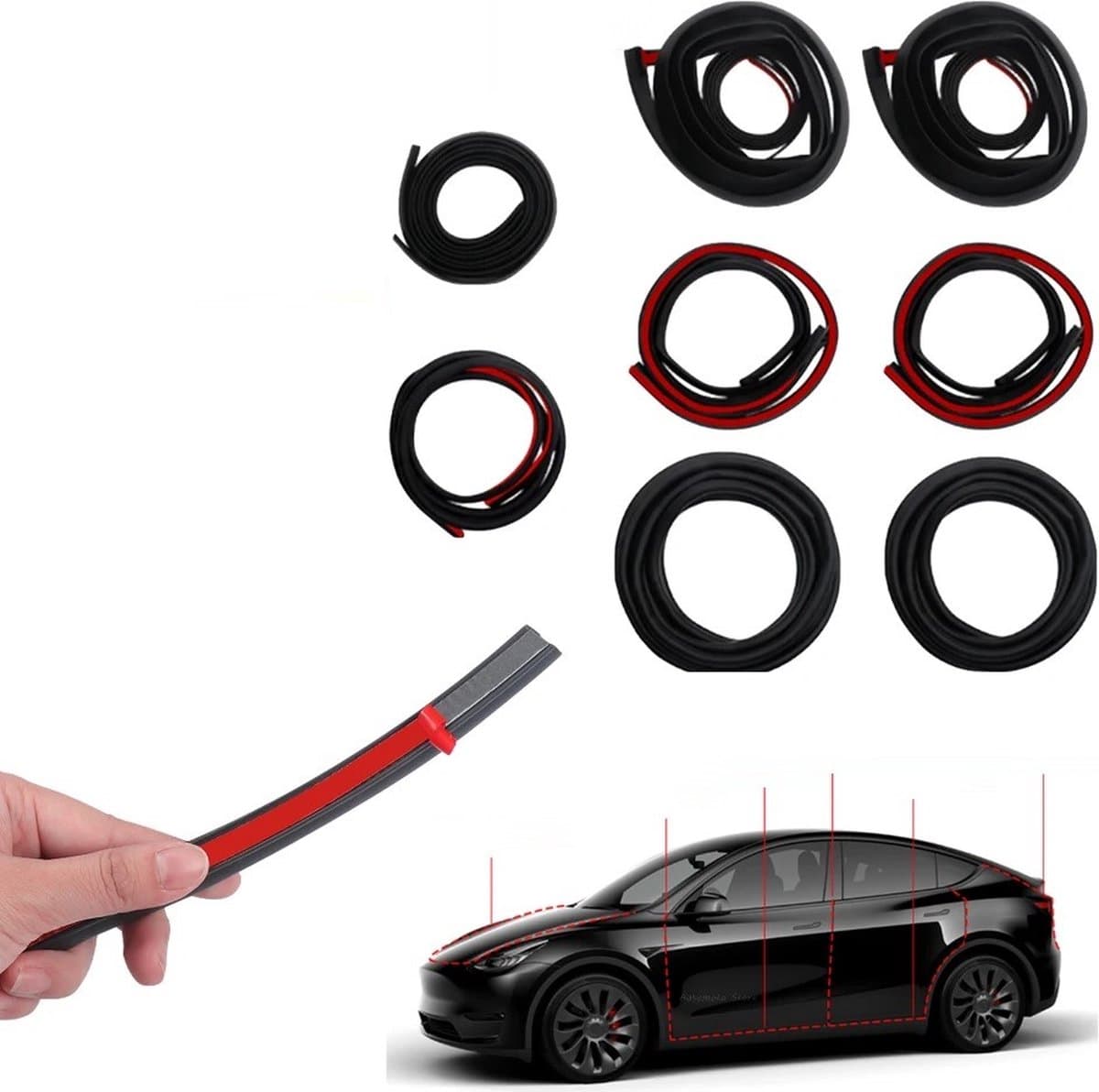 Tesla Model Y Geluidsreductie Set 8-delig | Premium Auto Accessoires in Nederland en België (EAN: 2225672890096)