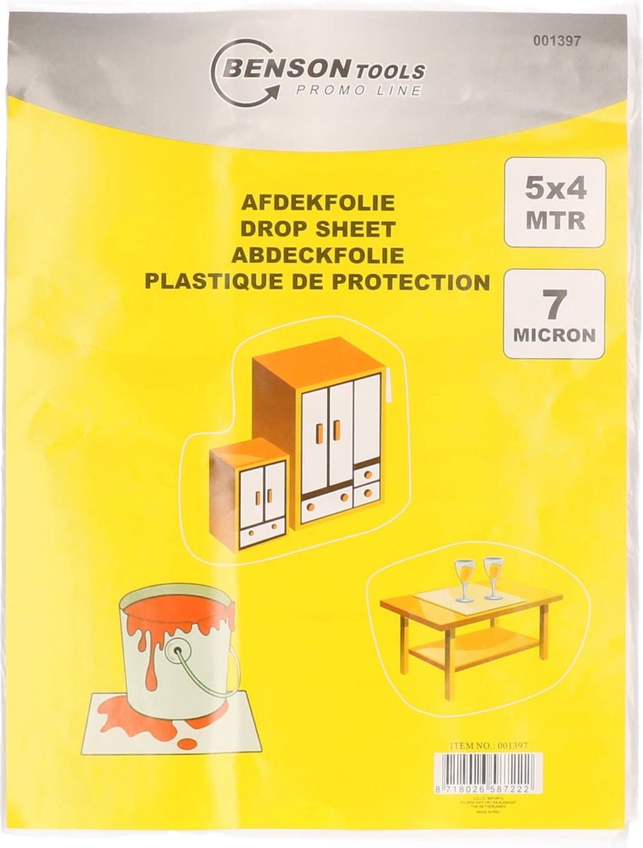 1x stuks afdekfolie / afdekzeilen transparant - 4 x 5 m - afdekken tijdens schilderen - verf afdek zeil / folie scherm voor meubels / ramen / deuren / vloeren (EAN: 7436954547590): Waarom dit zeil mijn nieuwe beste vriend is 🛠️