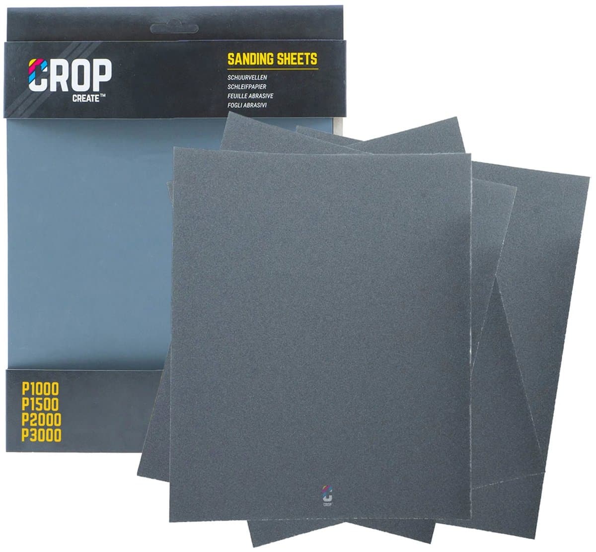 CROP Waterproof Schuurpapier Set - Korrel 1000 + 1500 + 2000 + 3000 - 230 x 280 mm - 4 stuks Sandpaper (EAN: 8721352053729): Waarom fijn schuurpapier het geheim is van de pro’s
