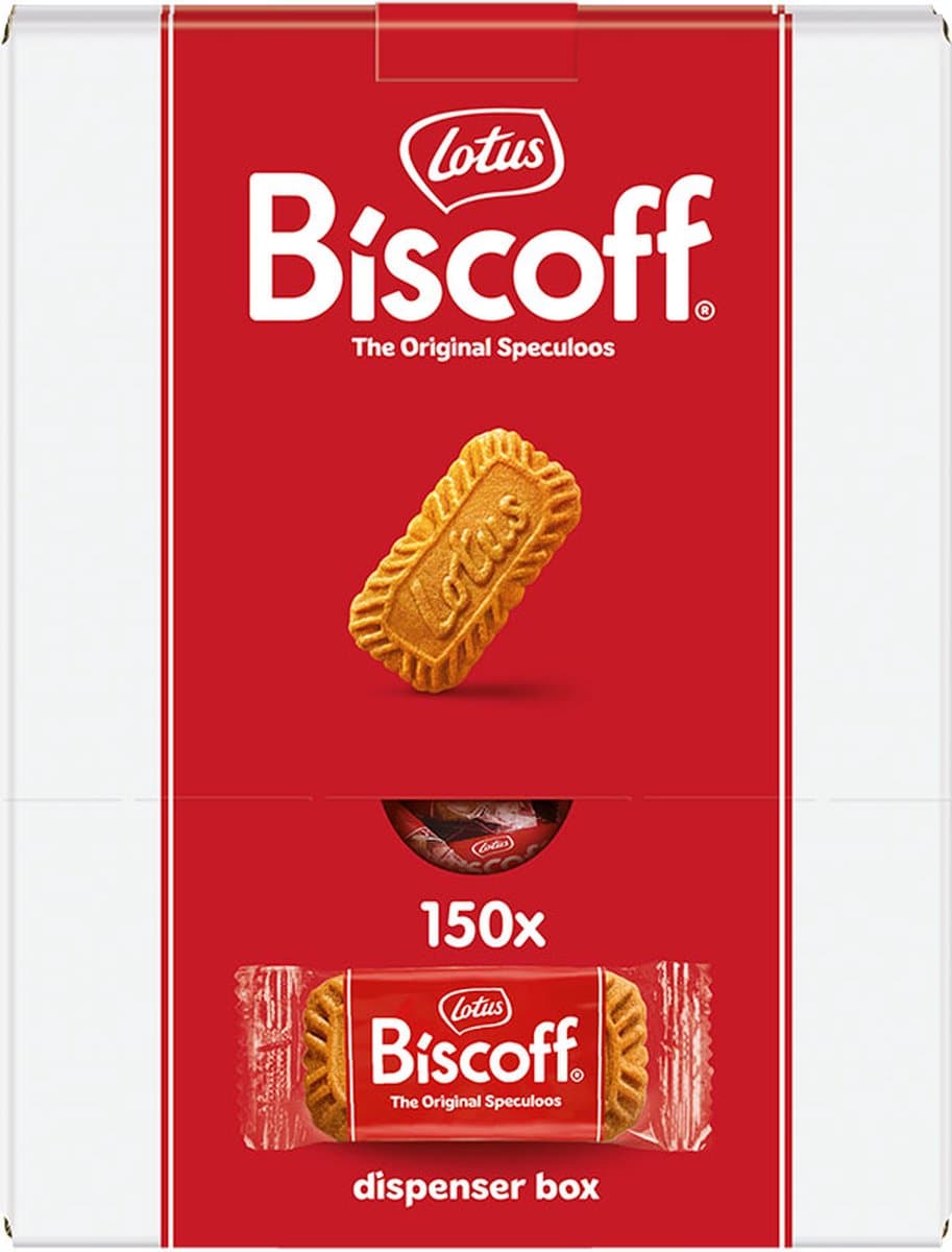 Lotus Biscoff speculoos 1STx150(x1) dispenser - 150 stuks (EAN: 5410126116199)