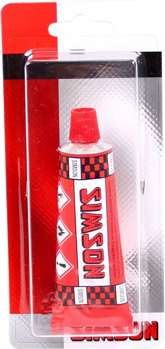 Simson Koudvulkanisatie oplossing - Fietsband reparatie - 30 ml - Rood (EAN: 8711646205408)