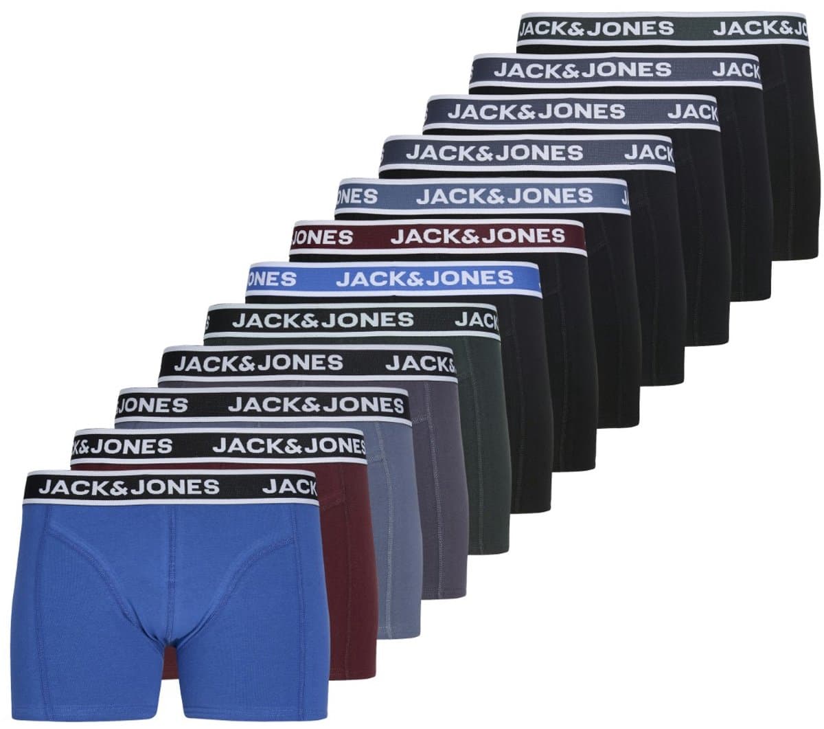 Jack & Jones - Heren Onderbroeken 12-Pack Boxers Jactroy - Multi - Maat L (EAN: 5715865568491): Wat is dit product