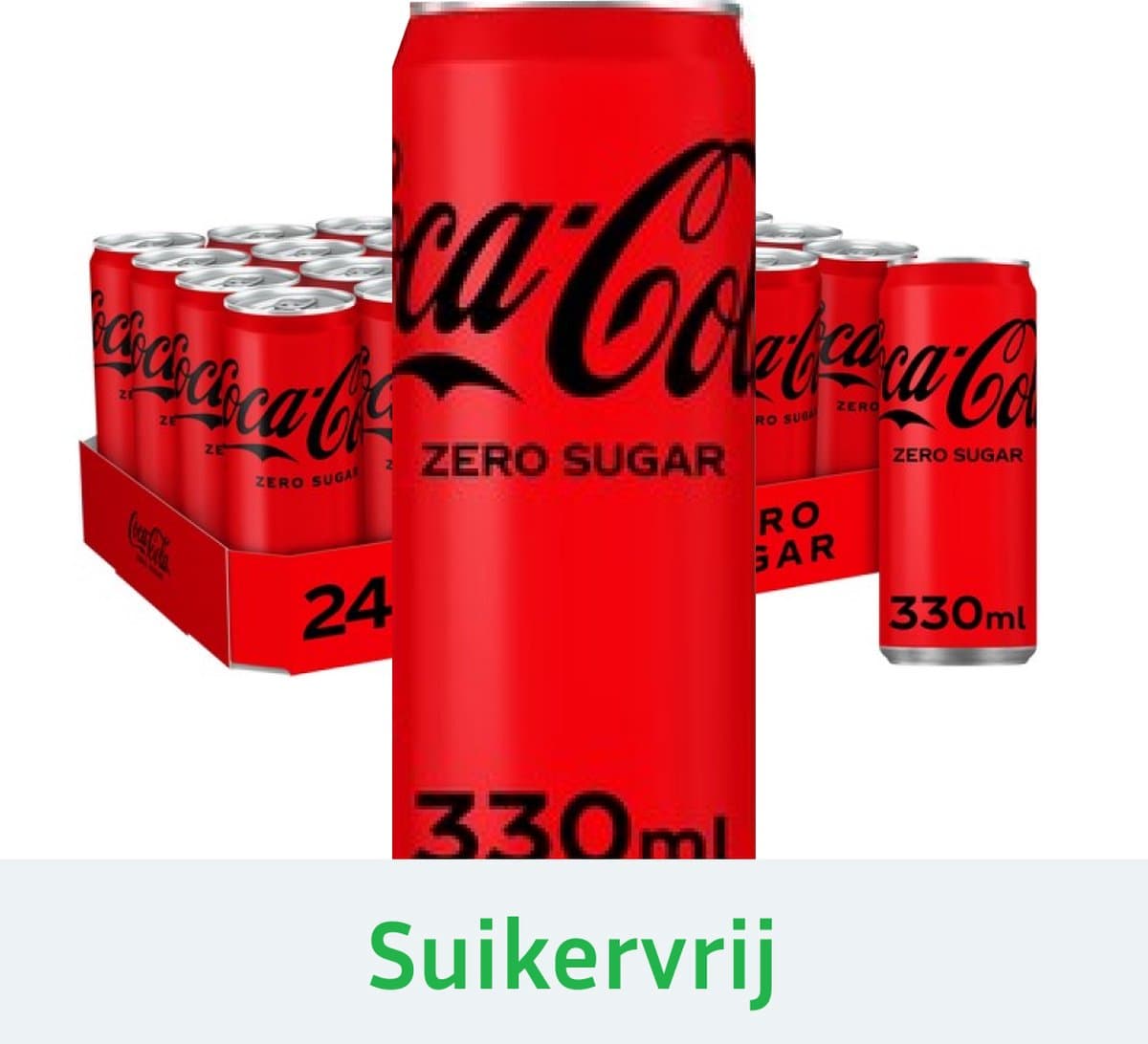 Frisdrank Coca Cola Zero blikje 0.33l - 24 stuks (EAN: 5449000214898)