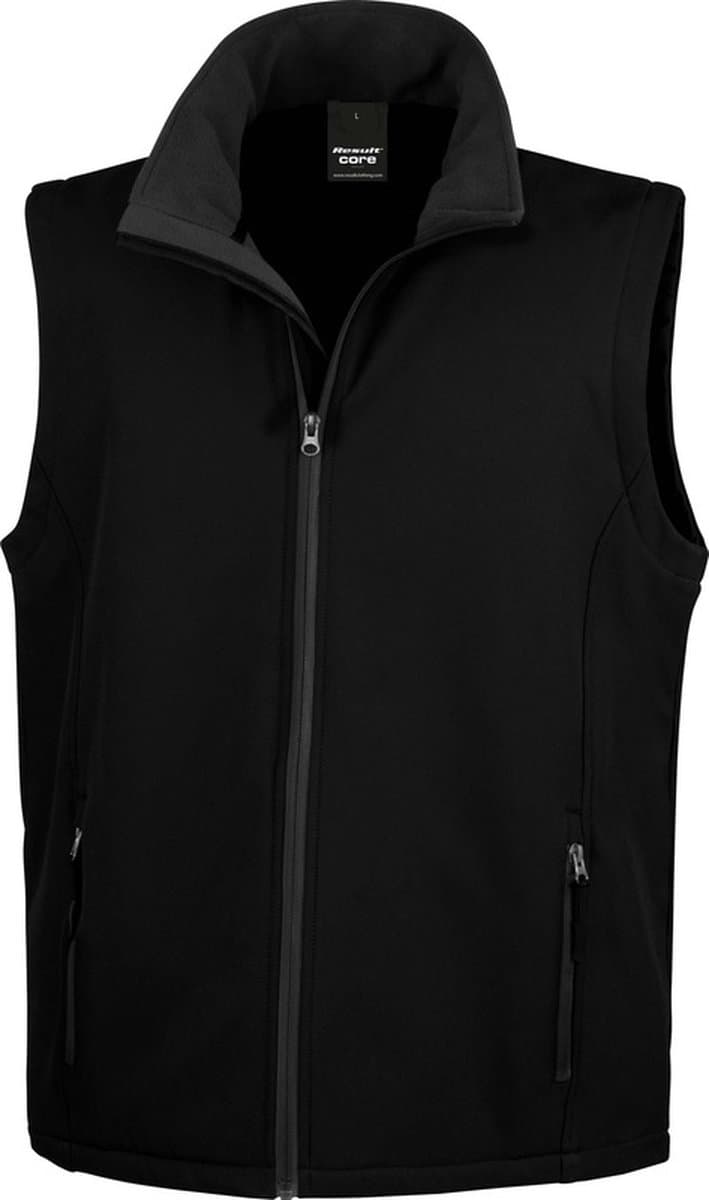 Softshell casual bodywarmer zwart voor heren - Outdoorkleding wandelen/zeilen - Mouwloze vesten XL (42/54) (EAN: 8719538999756): Eerste indruk stijl en pasvorm