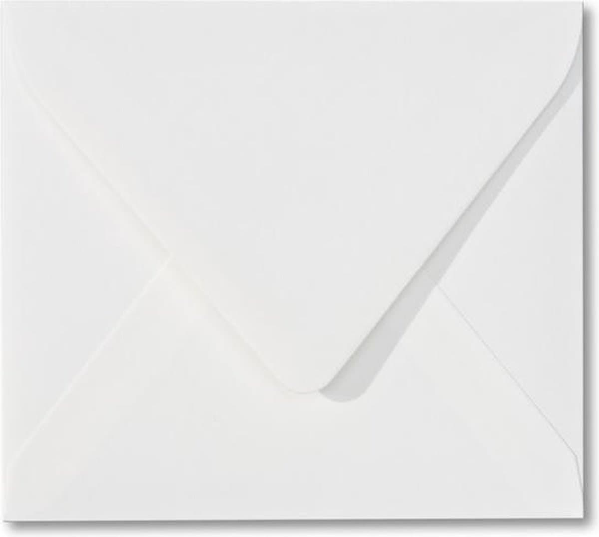 100 Luxe Enveloppen - Vierkant - Wit - 14x14cm (EAN: 8717228678943)