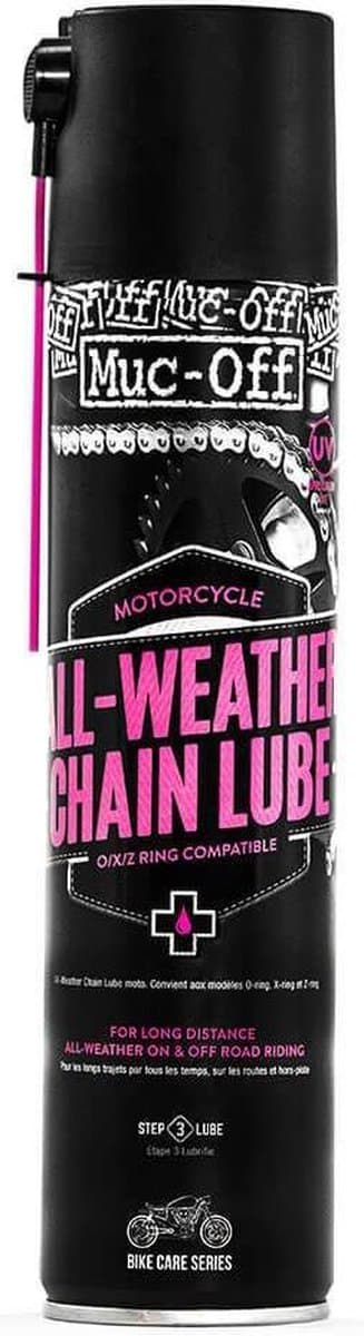 Muc-Off Motorcycle All Weather Chain Spray Ketting Smeermiddel 400ml (EAN: 5037835637007)