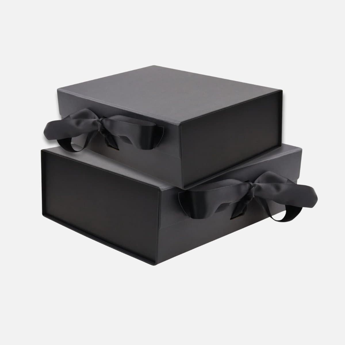 Cadeaudoos - 2 Stuks - Zwart - Magneetdoos - Zwart Lint - Geschenkdoos met Deksel - Giftbox Leeg (EAN: 8720985702066)
