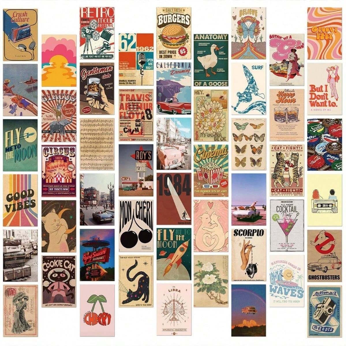 Postkaarten - Set van 50 kaarten met een vintage thema (EAN: 8785349962128): Het gevoel van ‘vroeger’, zonder kitsch