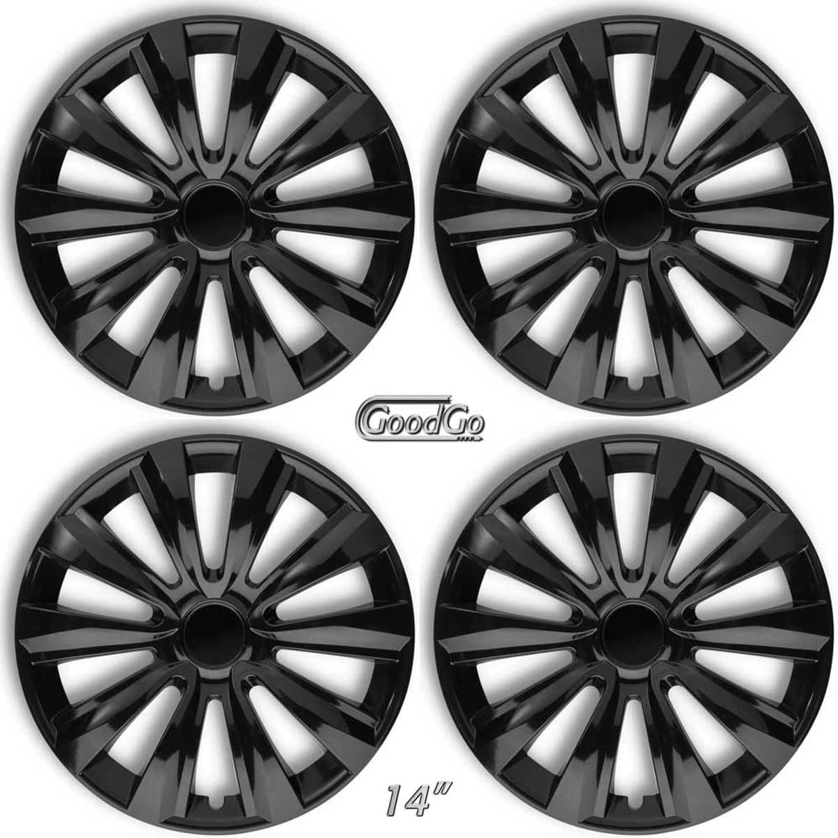 GoodGo Wieldoppen DELTA-BK 14 inch - glanzend zwart - set van 4 stuks (CONTROLEER UW BANDENMAAT en lees a.u.b. de onderstaande, uitgebreide tekst!) (EAN: 8720094680439): **Waarom Deze Wielen Echt Opvallen**