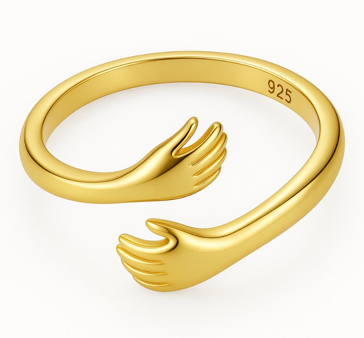 Estacks Gouden Knuffelring – 18K Vergulde Hug Ring – Verstelbare Vriendschapsring | Moederdag Cadeau voor Vriendin, Dochter of Moeder (EAN: 8720726336901)