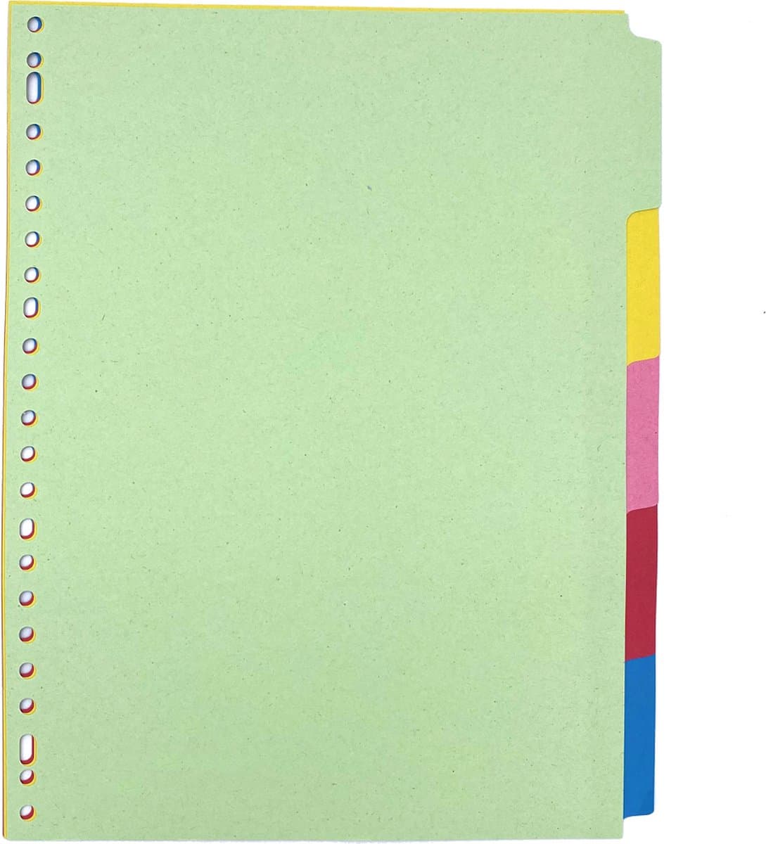 DULA Tabbladen gekleurd karton - 5 tabs - A4 - 23 gaten - 5 kleuren (EAN: 8720847682024)