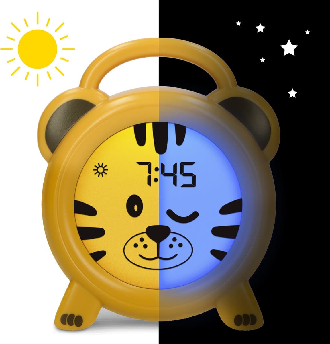 Alecto BC100TIGER - Slaaptrainer voor kinderen - Kinderwekker met Nachtlamp - Tiger (EAN: 8712412593149)