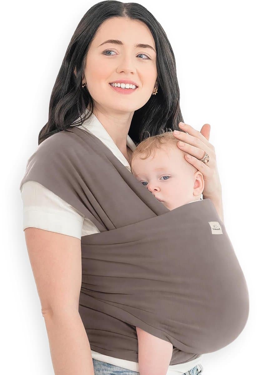 Frummel Baby Draagdoek Taupe - Draagzak - Baby Wrap - Baby carrier - Draagdoek baby - Baby 0-36 maanden - Newborn (EAN: 8721082143820)