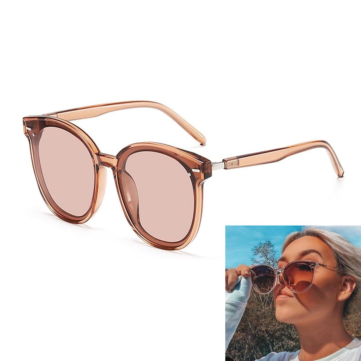 Crynuo Zonnebril - gepolariseerde zonnebril - Gepolariseerd - Dames - rond - UV400 (EAN: 9080674003423)