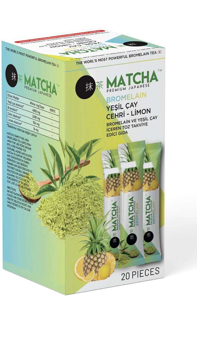 Matcha Premium Japanse Bromelain Detox Thee - citroensmaak - 20 stuks (EAN: 8681144605775)