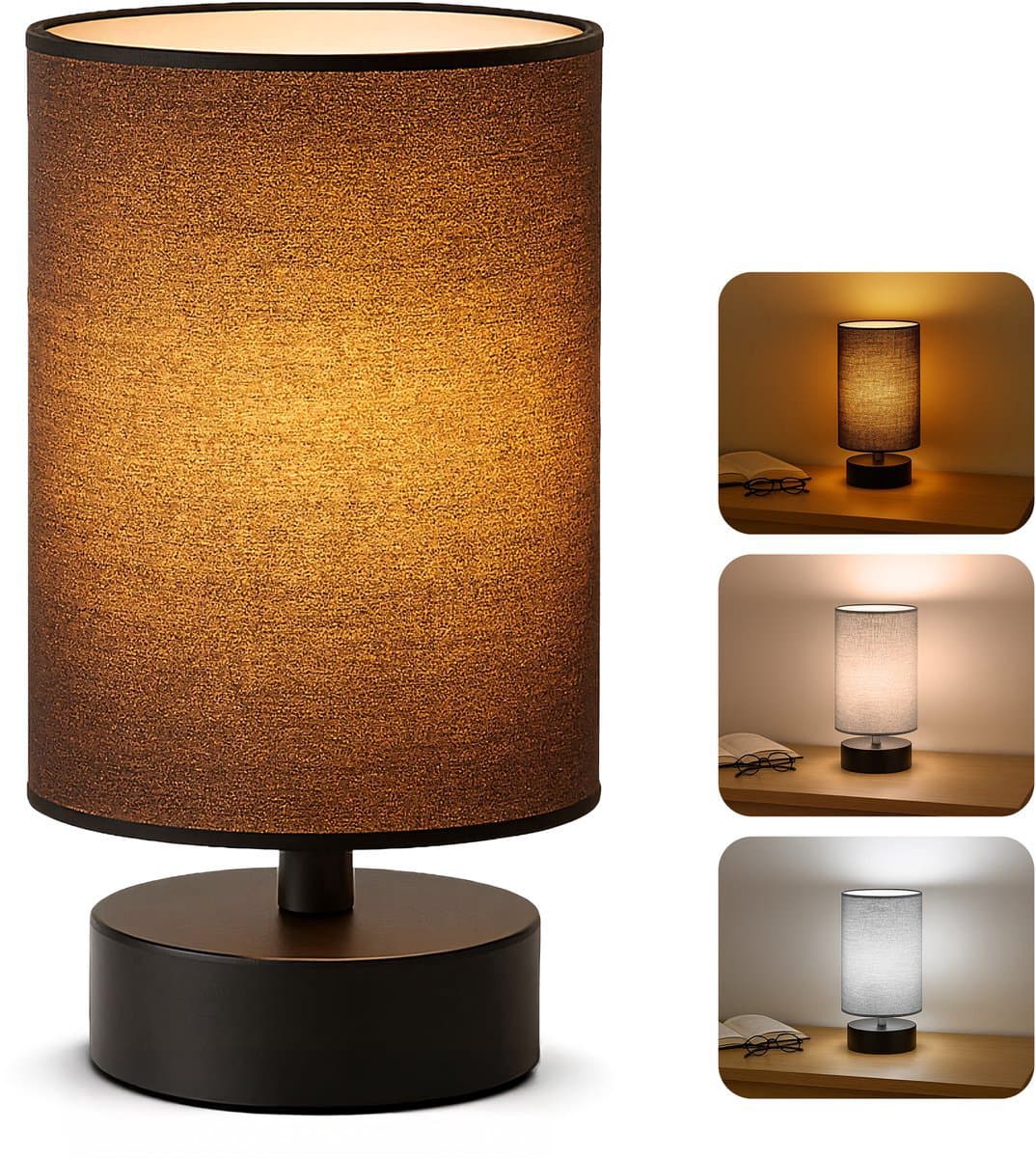 Nachtlamp - 3 Lichtkleuren - Nachtlampje Stopcontact - Bedlampje Slaapkamer Kinderkamer - Slaapkamer Volwassenen (EAN: 8721082778923)