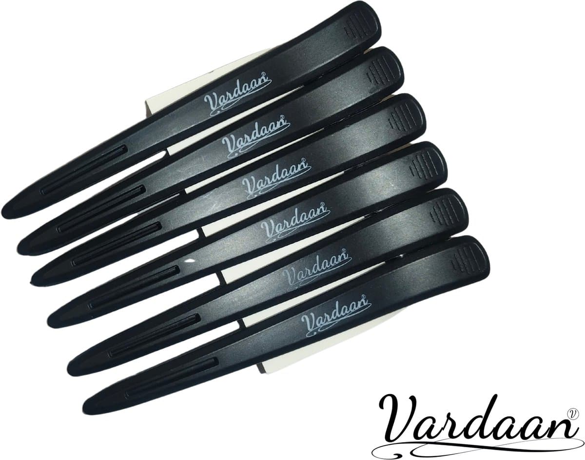 Professionele Kappers Haarklemmen – Stevige Platbek Clips – Zwart – 6 Stuks – Salonkwaliteit (EAN: 8785252118872)