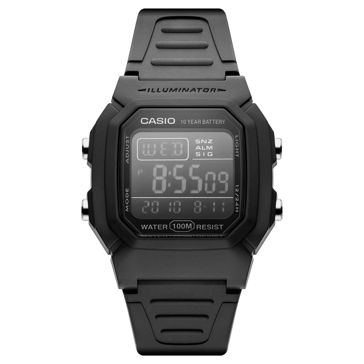 Casio Casio Collection W-800H-1BVES Horloge - Kunststof - Zwart - Ø 36 mm (EAN: 4549526267796)