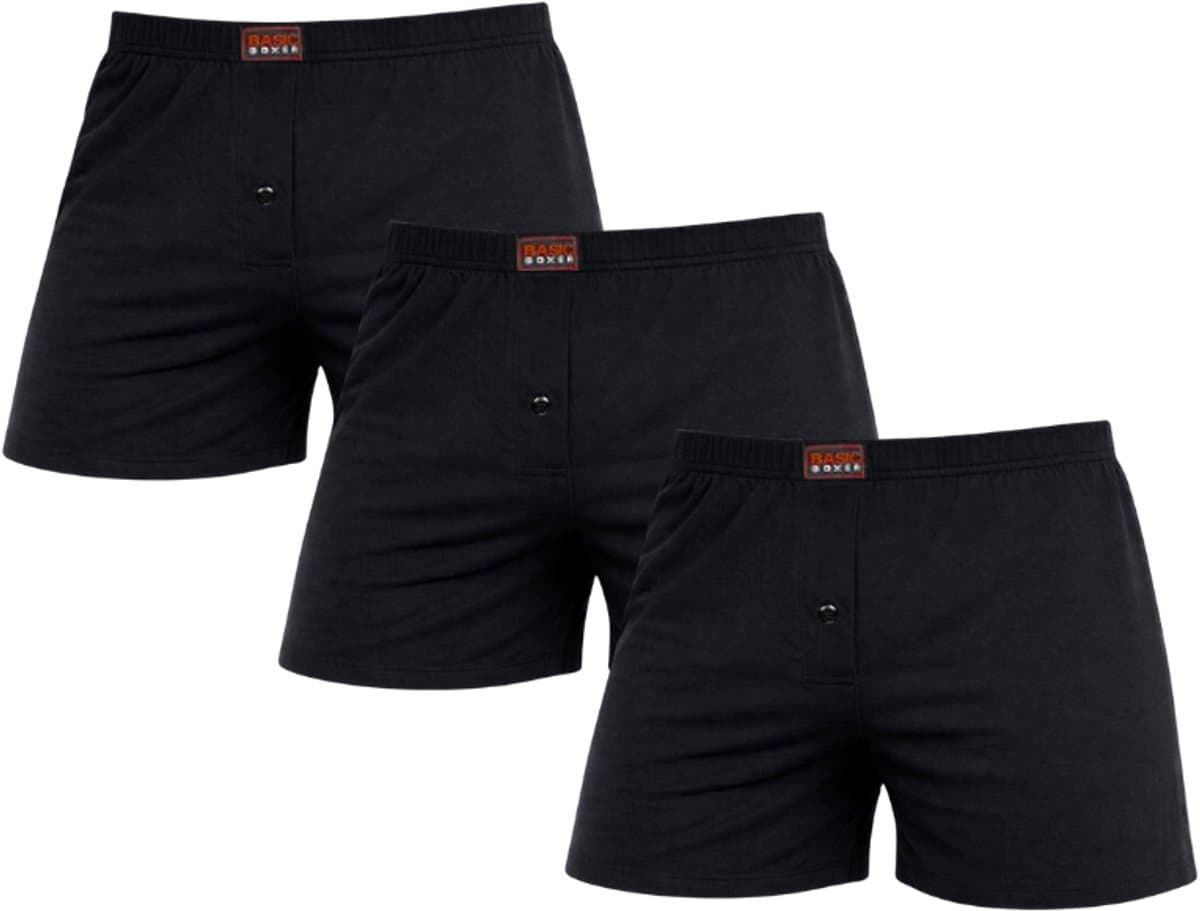 3-Pack Katoenen heren boxershorts - Losse pasvorm - Heren ondergoed - Zwart - Maat 4XL (EAN: 8720928409427)