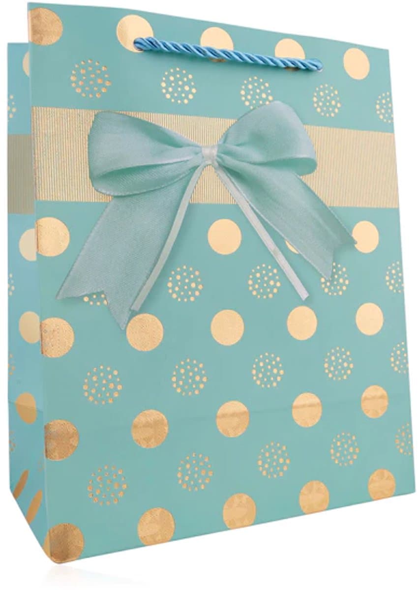 Cadeautas M - Luxe A5 Geschenktas met Stippen - Cadeauzak - Geschenkzak - 18cmx10cmx23cm - Gratis Verzonden (EAN: 6154154675653)