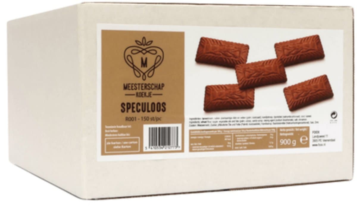Meesterschap Speculoos Koffiekoekjes (150 stuks) (EAN: 5410534212773): Het product op een rijtje