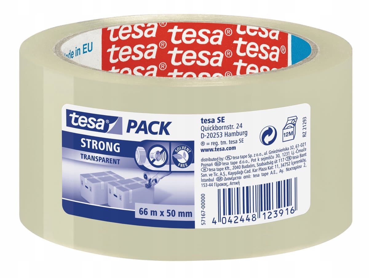 Tesa Verpakkingstape - 66 m x 50 mm (EAN: 4042448123916)